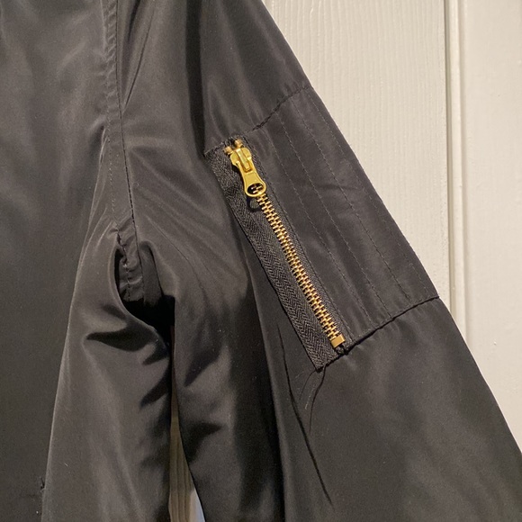 Black bomber jacket with orange lining - Picture 3 of 4